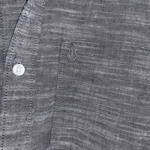 Volcom Stone Men’s Woven Short-Sleeve Button Down Shirt Grey - Picture 8 of 8